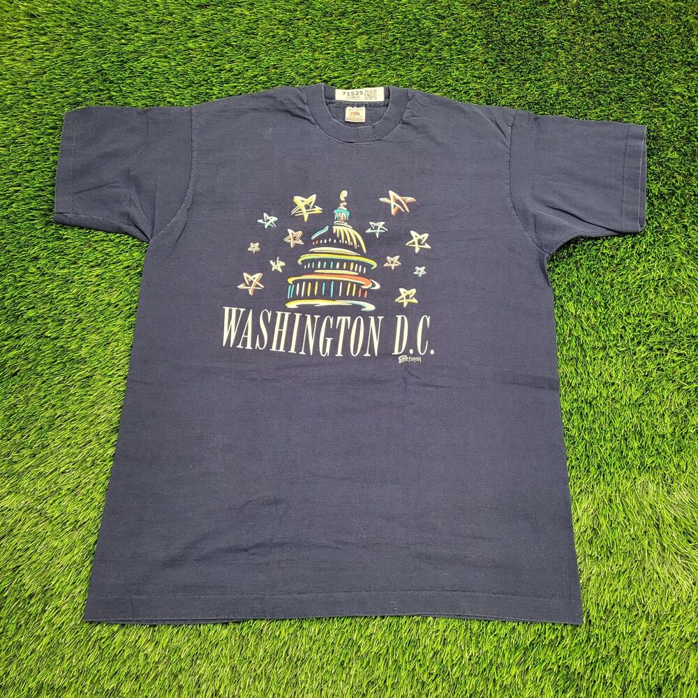 Vintage 1997 Fruit-of-The-Loom Shirt L/XL 23x30 Blue